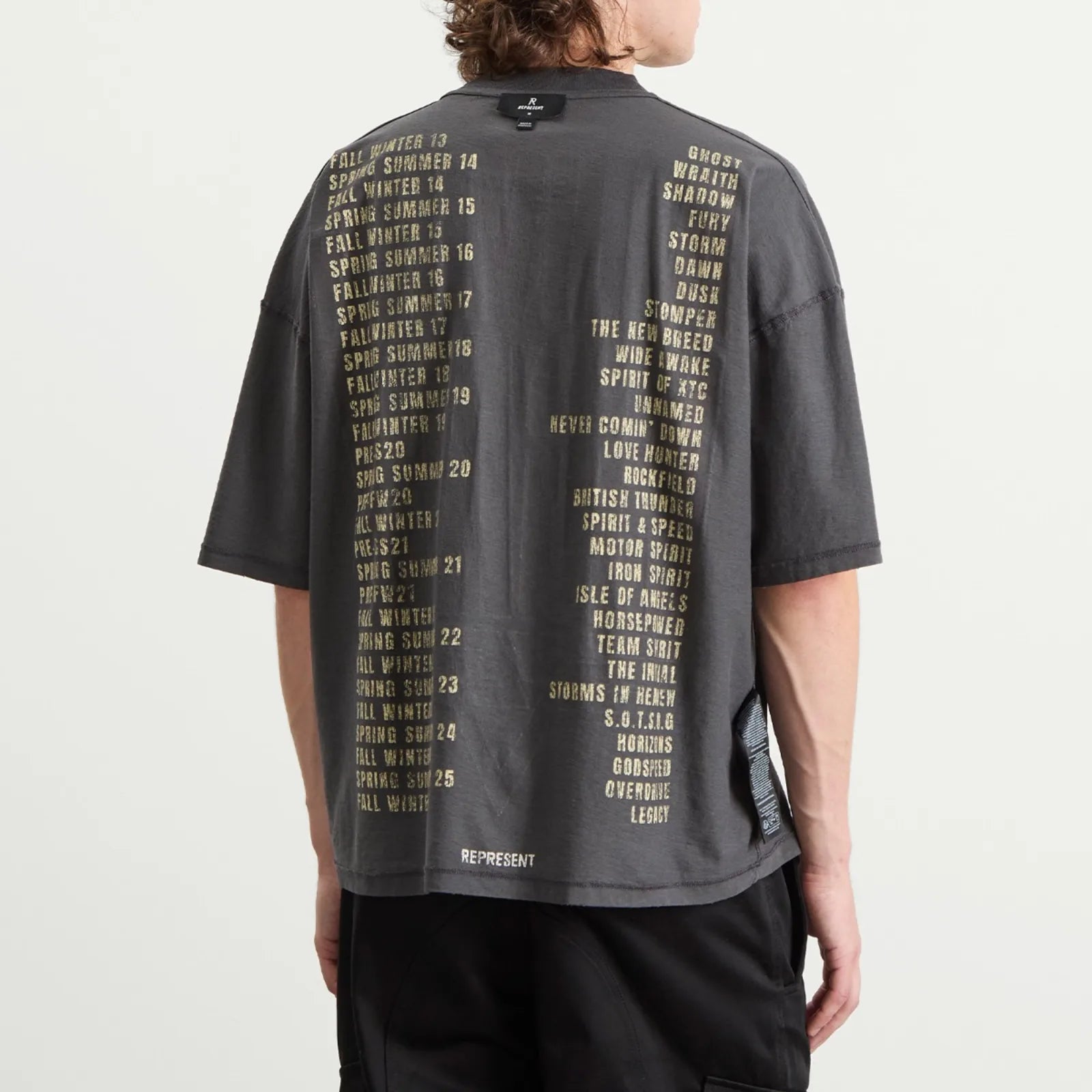 Represent Reversible Living Legacy Tour T-Shirt Sun Fade Grey