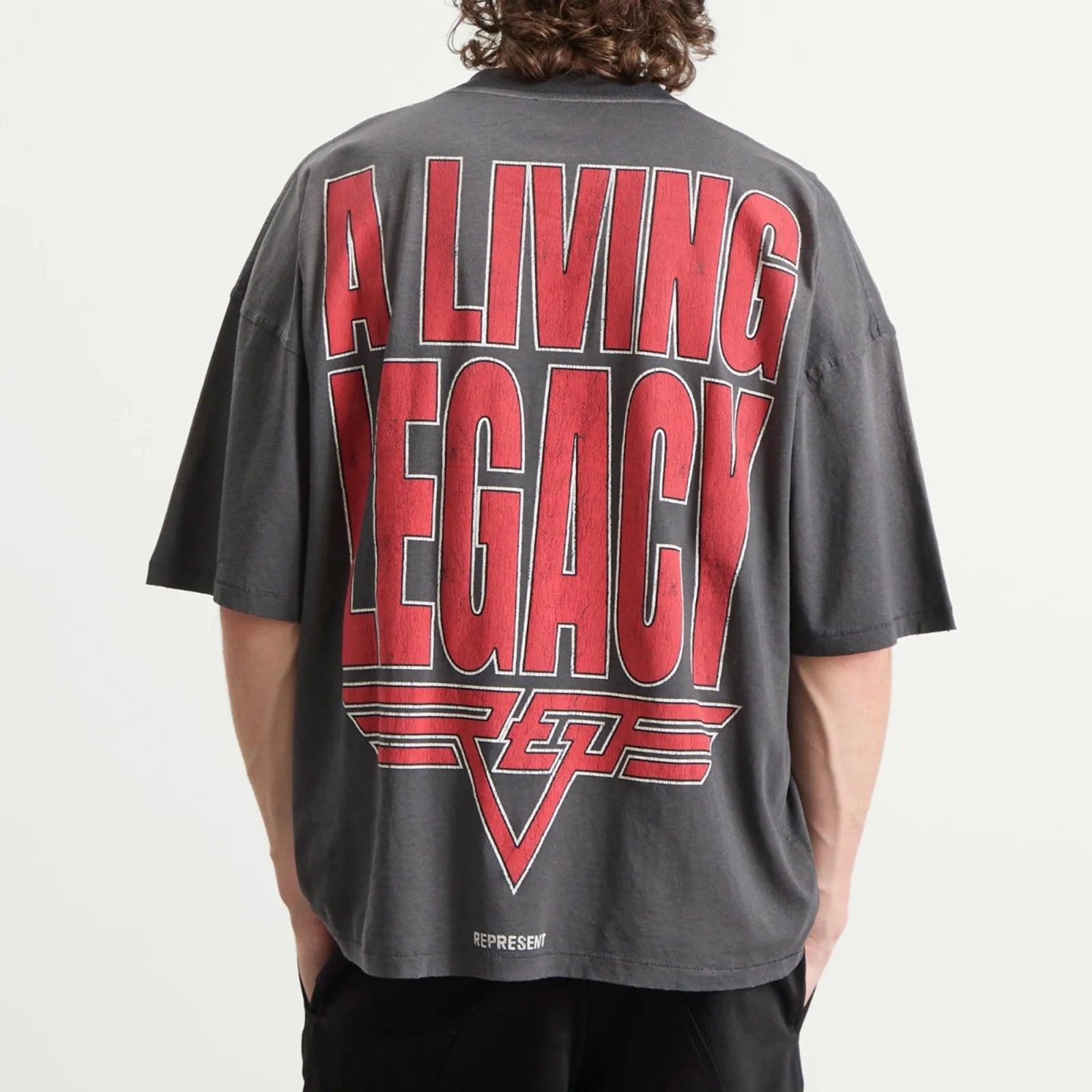 Represent Reversible Living Legacy Tour T-Shirt Sun Fade Grey