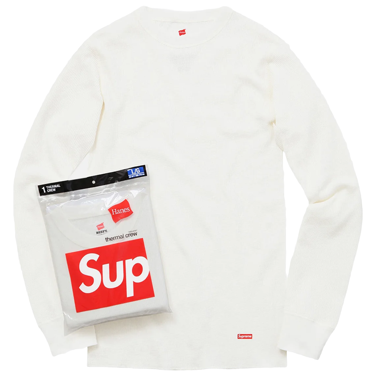 Supreme x Hanes Thermal Crew (1 Pack) 'Natural'