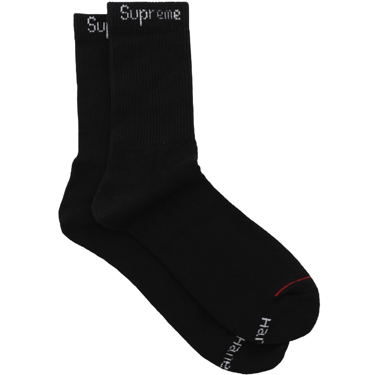 Supreme x Hanes Crew Socks (4 Pack) 'Black'