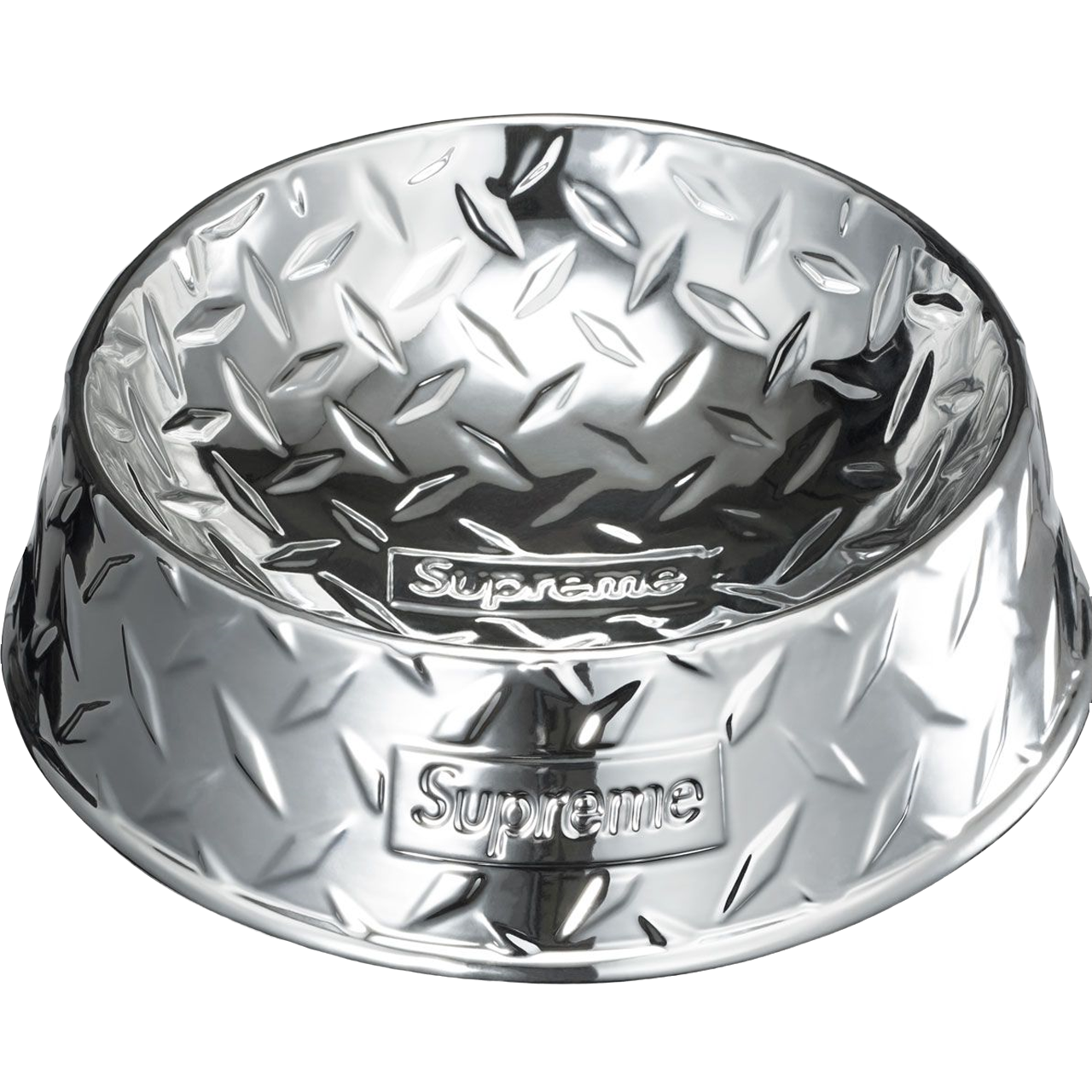 Supreme Diamond Plate Dog Bowl