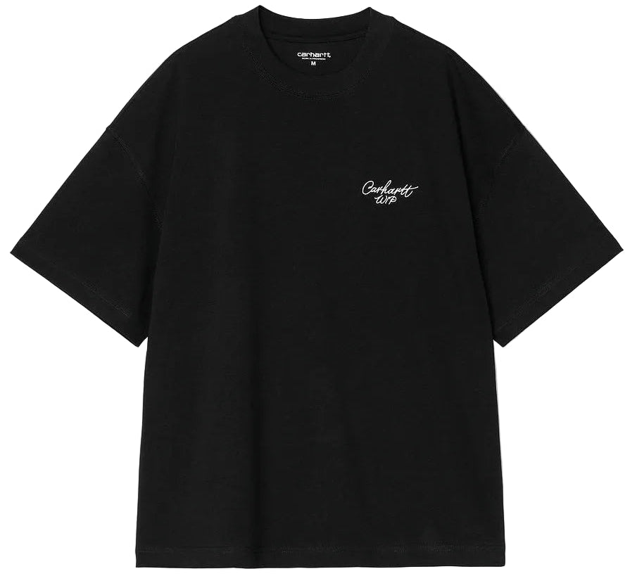 Carhartt WIP S/S Signature Script T-Shirt Black White