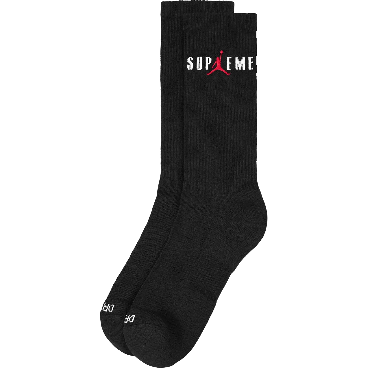 Supreme x Jordan Black Crew Socks (2 Pack)