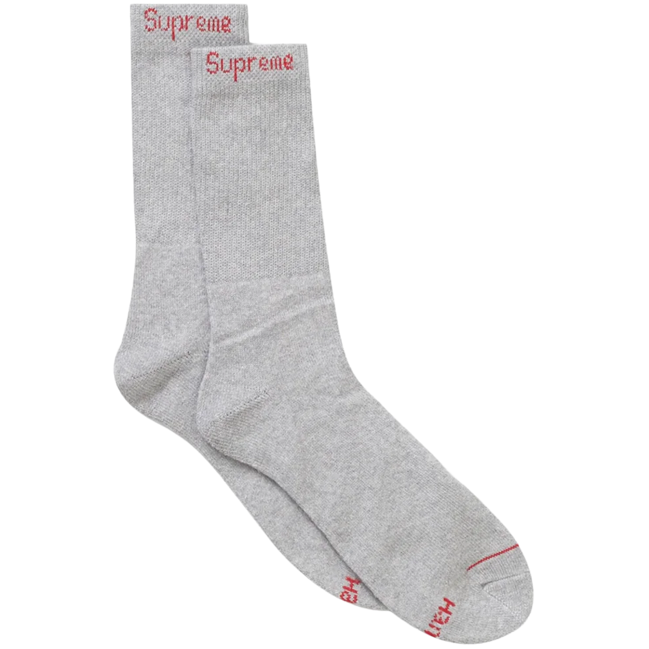 Supreme Hanes Crew Socks Heather Grey (4 Pack)