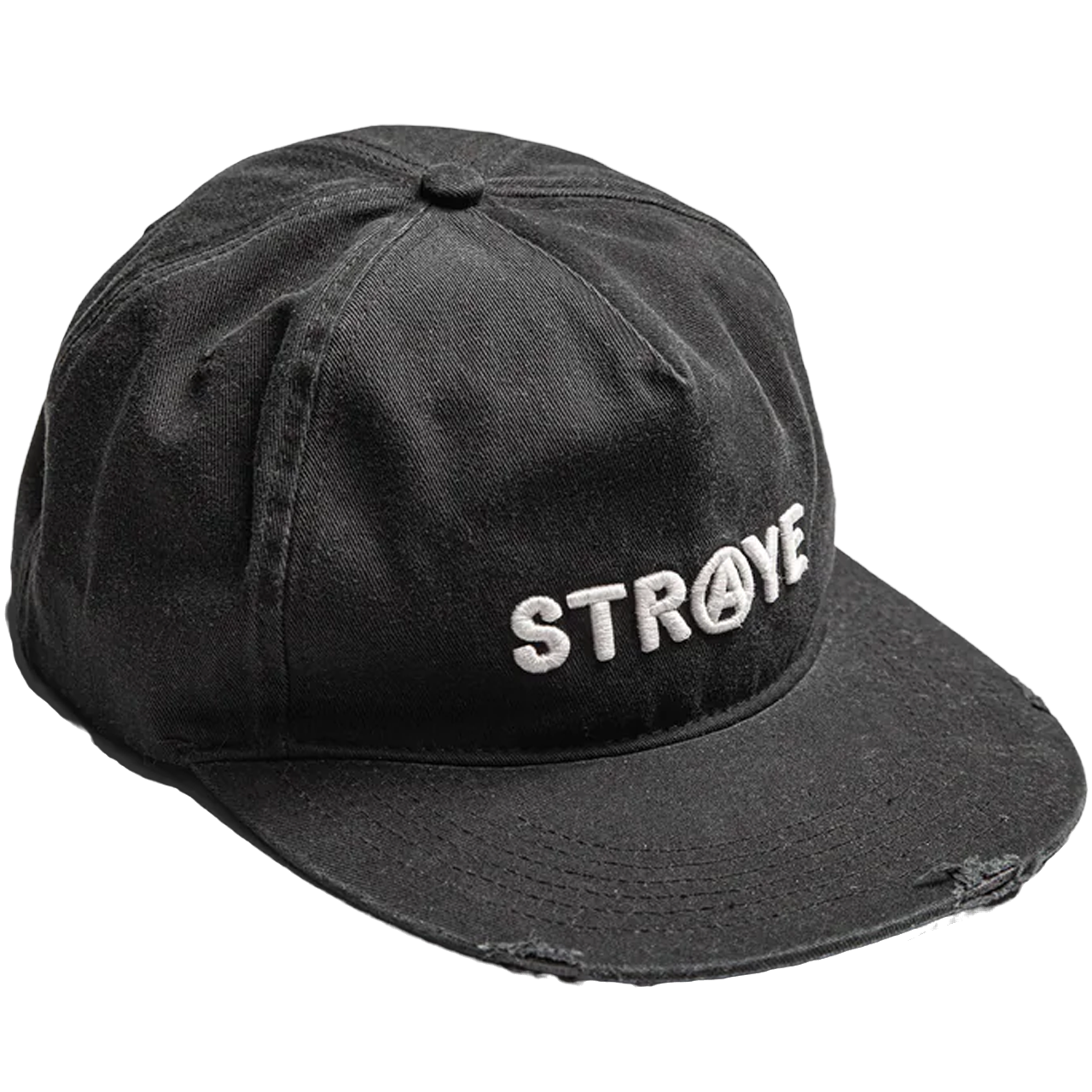 Straye Ripped Cap Black