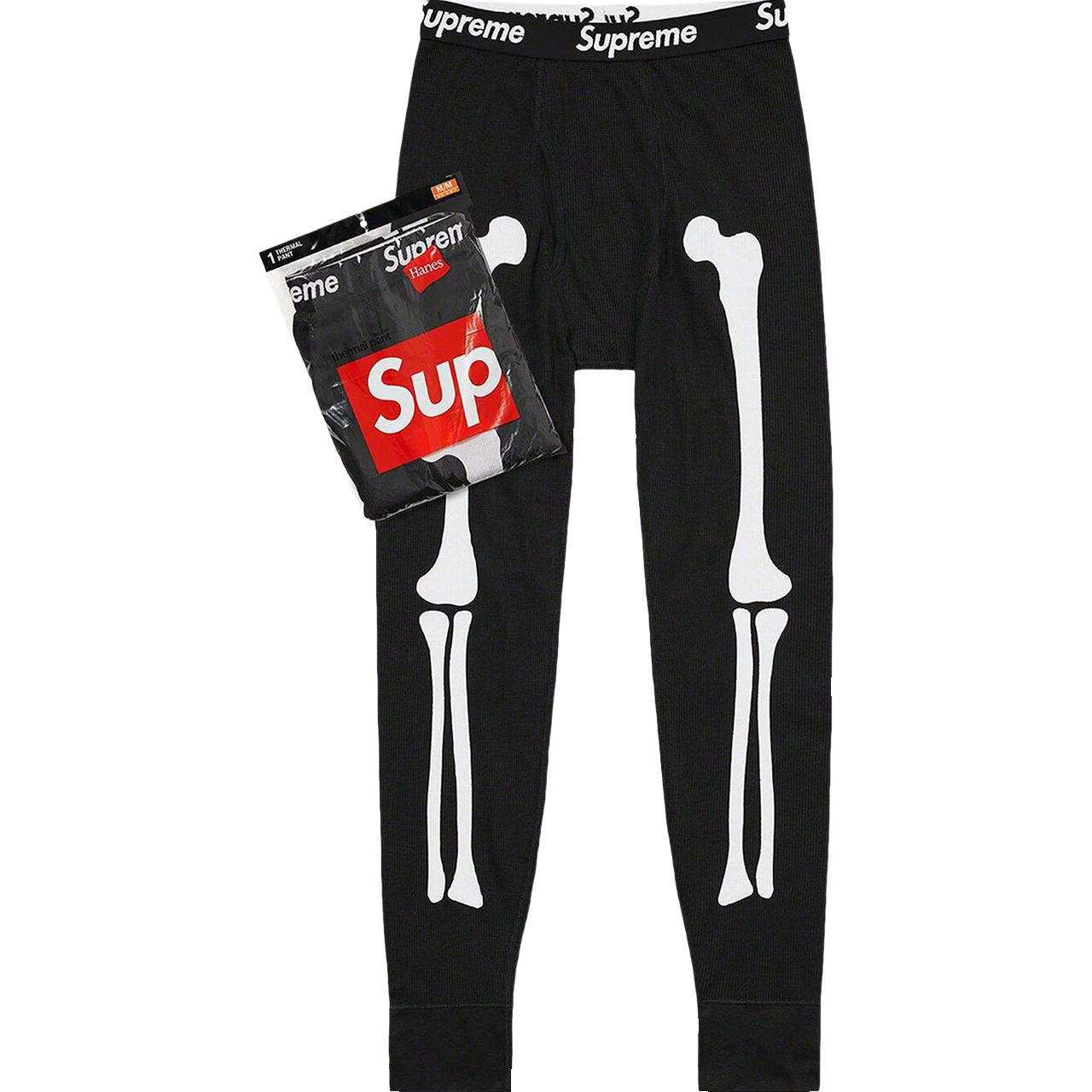 Supreme x Hanes Bones Thermal Pant (1 Pack) 'Black'