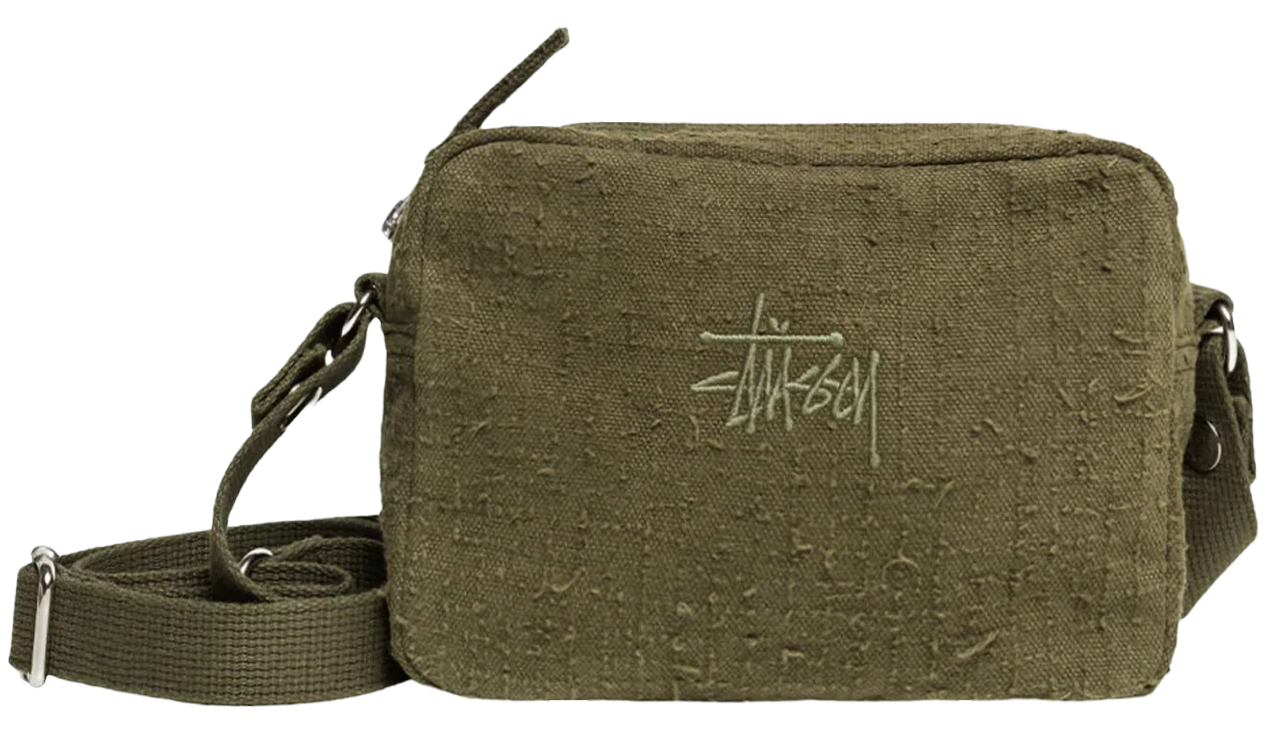 Stussy Needle Punch Side Pouch Olive