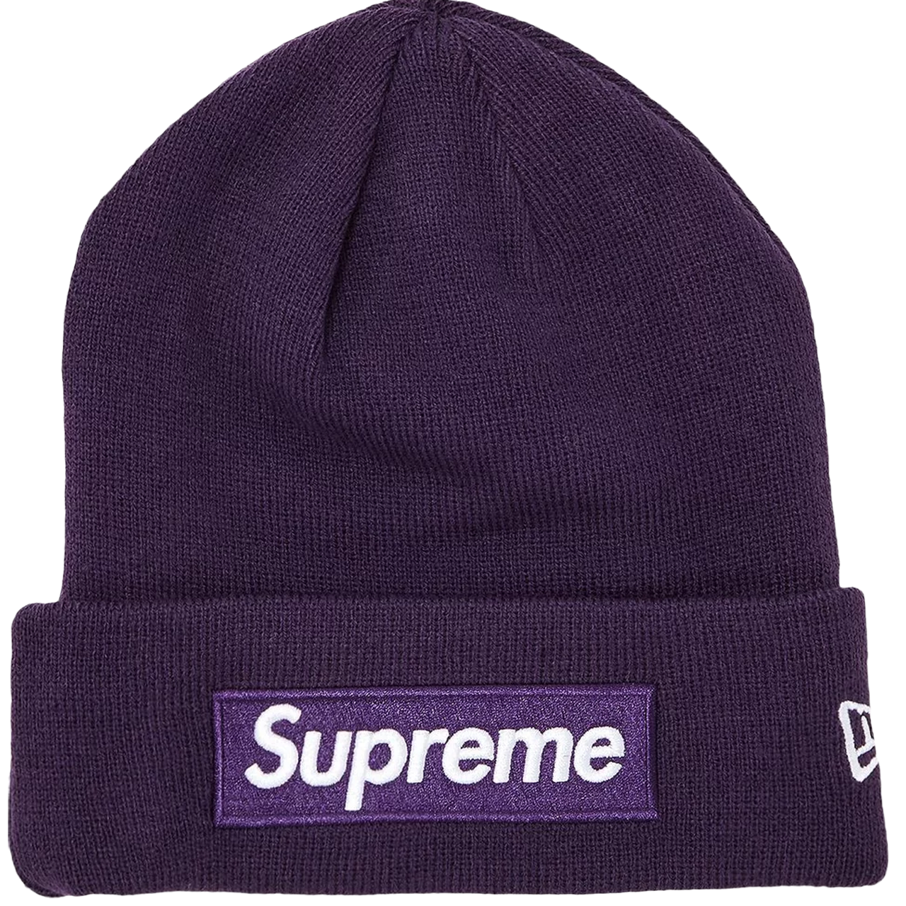 Supreme x New Era Box Logo Beanie 'Dark Purple'