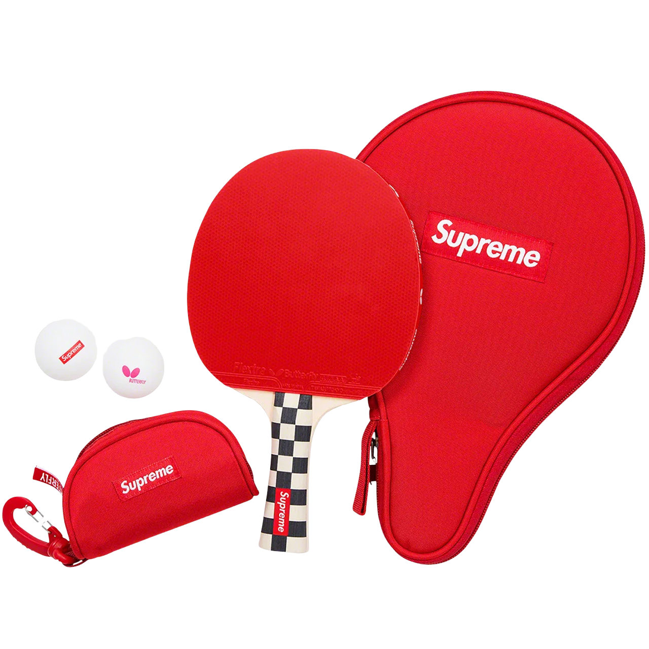 Supreme Butterfly Table Tennis Racket Set Checkerboard