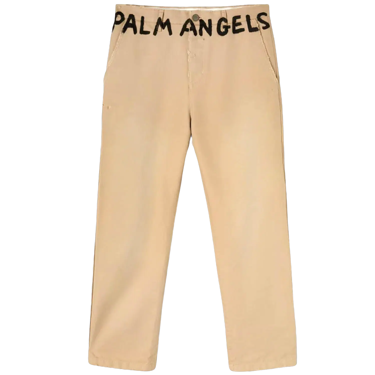 Palm Angels Seasonal Logo Pants 'Beige/Black'