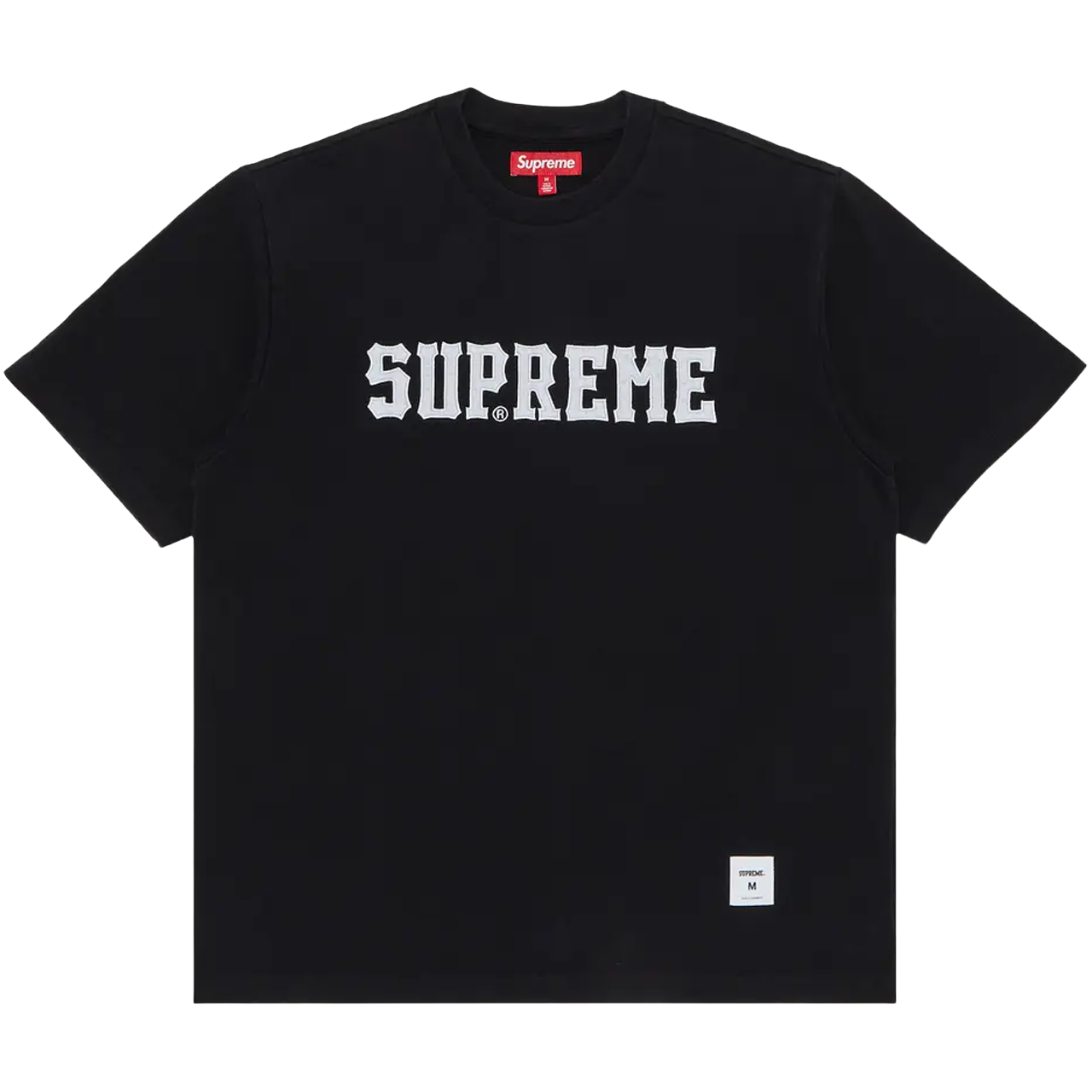 Supreme Twill Appliqué Short-Sleeve Top 'Black'