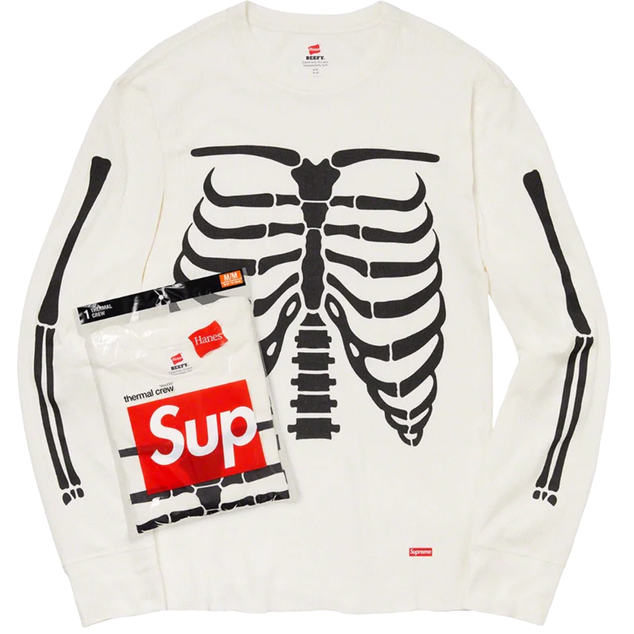 Supreme x Hanes Bones Thermal Crew (1 Pack) 'Natural'