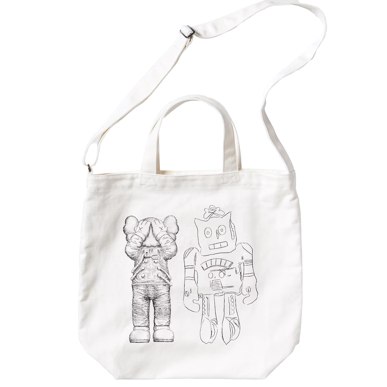 KAWS + Warhol 2-Way Tote Bag White