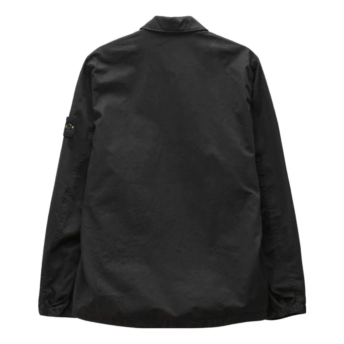 Stone Island Brushed Cotton Canvas Zip Shirt Jacket Black