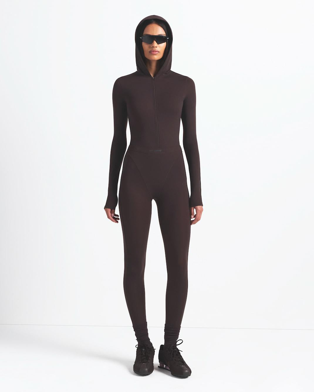 Nike x SKIMS Weightless Layers Women's Full-Zip Hoodie Dark Roast