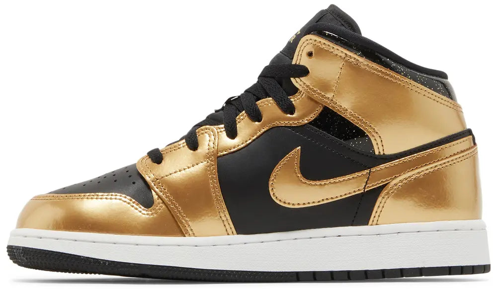 Air Jordan 1 Mid SE GS 'Metallic Gold Black'