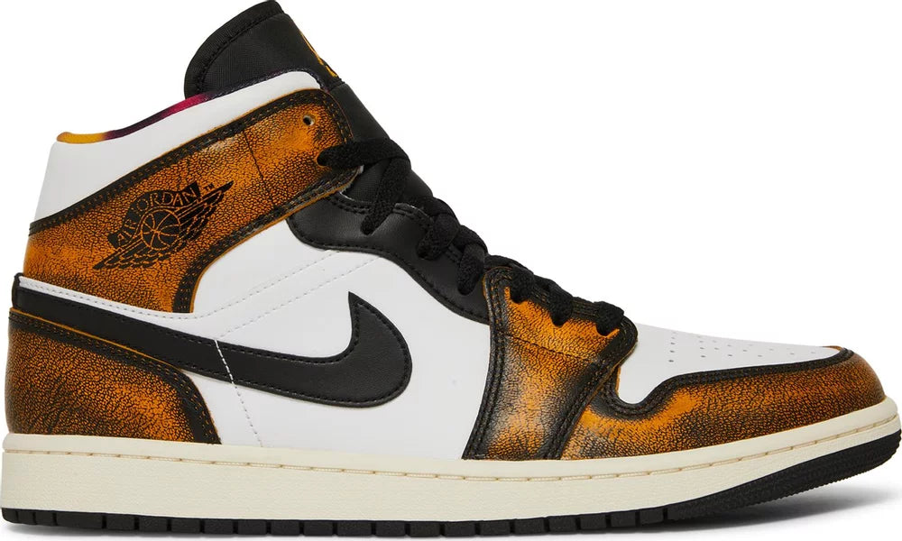 Air Jordan 1 Mid SE Orange Wear Away