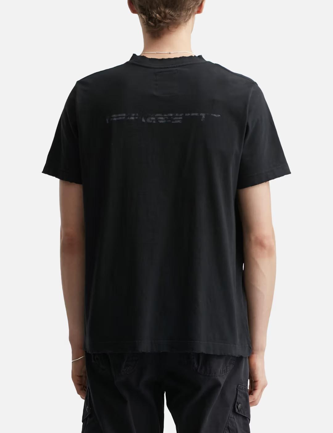 Piet x Oakley Caution Ripped T-Shirt Black Orange