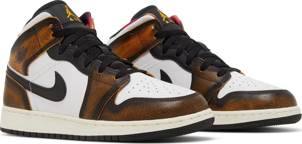 Air Jordan 1 Mid SE GS Wear-Away Taxi