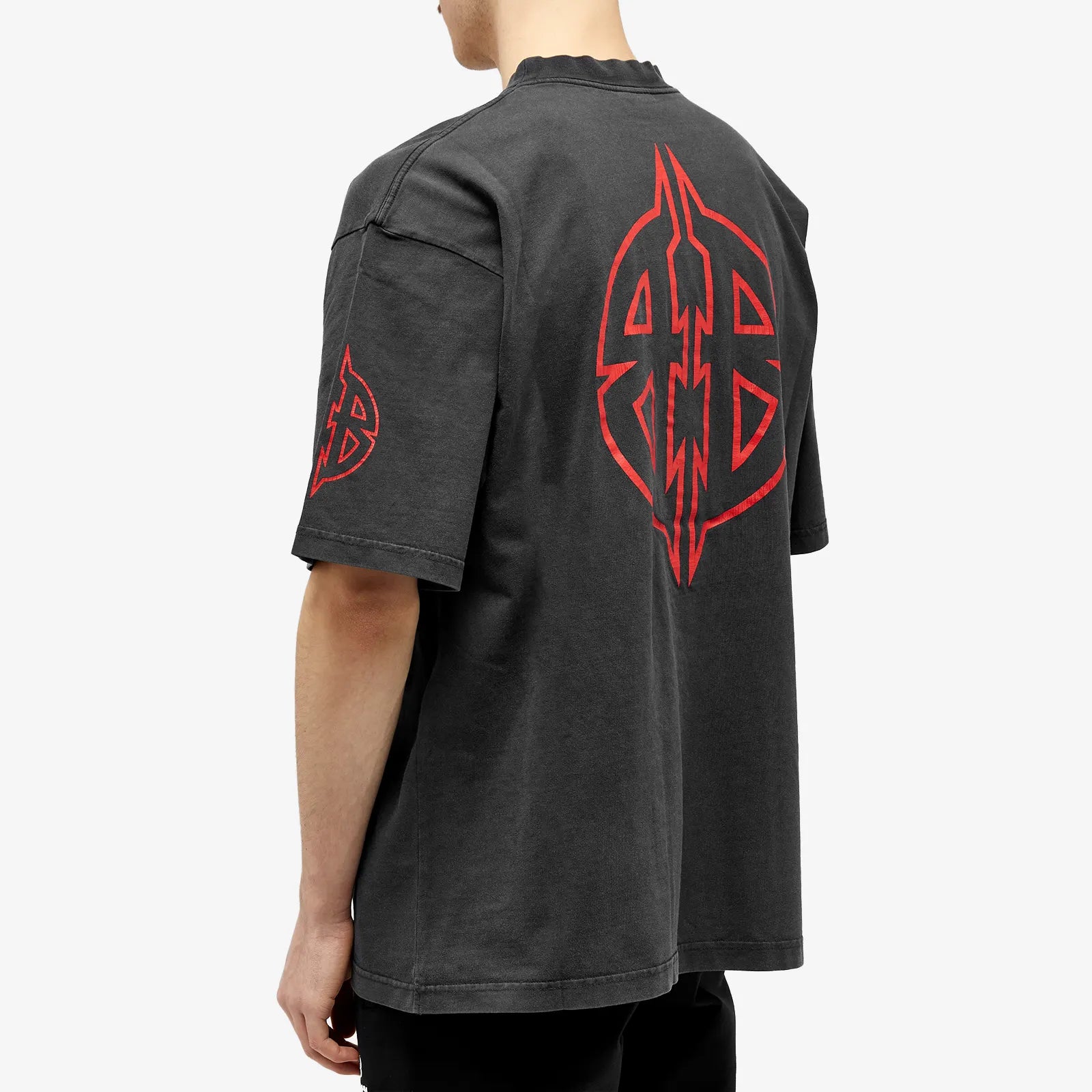 Balenciaga Medium Fit T-Shirt 'Faded Black/Red