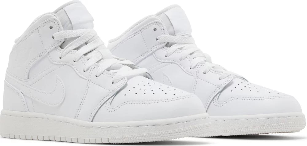 Air Jordan 1 Mid GS 'Triple White' 2023