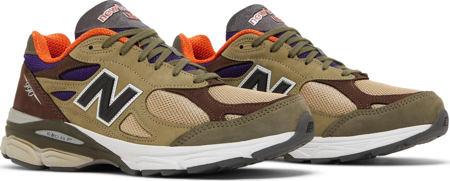 New Balance 990v3 MiUSA Teddy Santis Khaki Orange