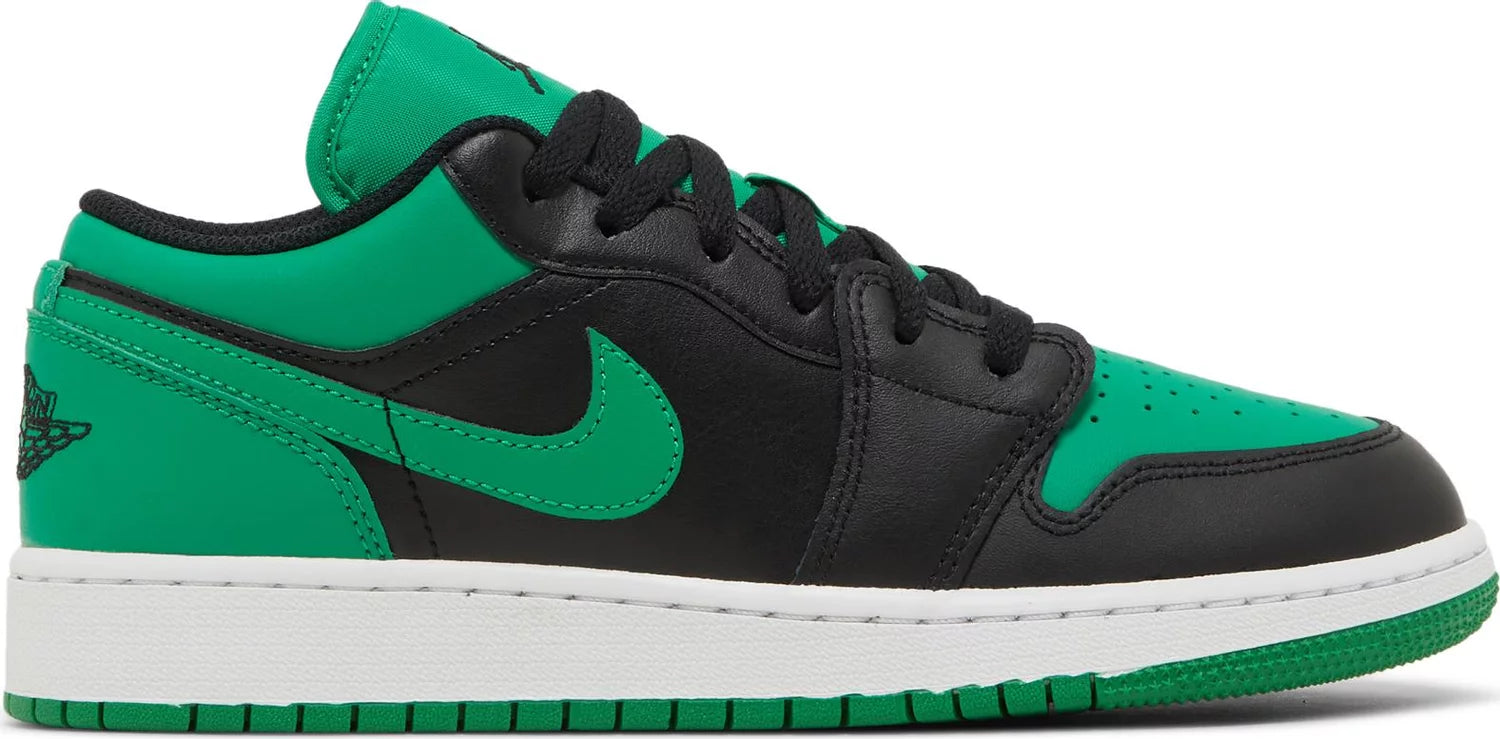 Air Jordan 1 Low GS Black Lucky Green