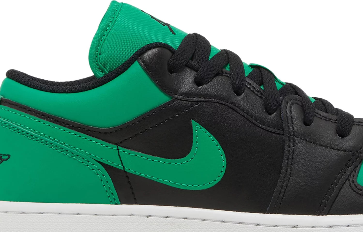 Air Jordan 1 Low GS Black Lucky Green