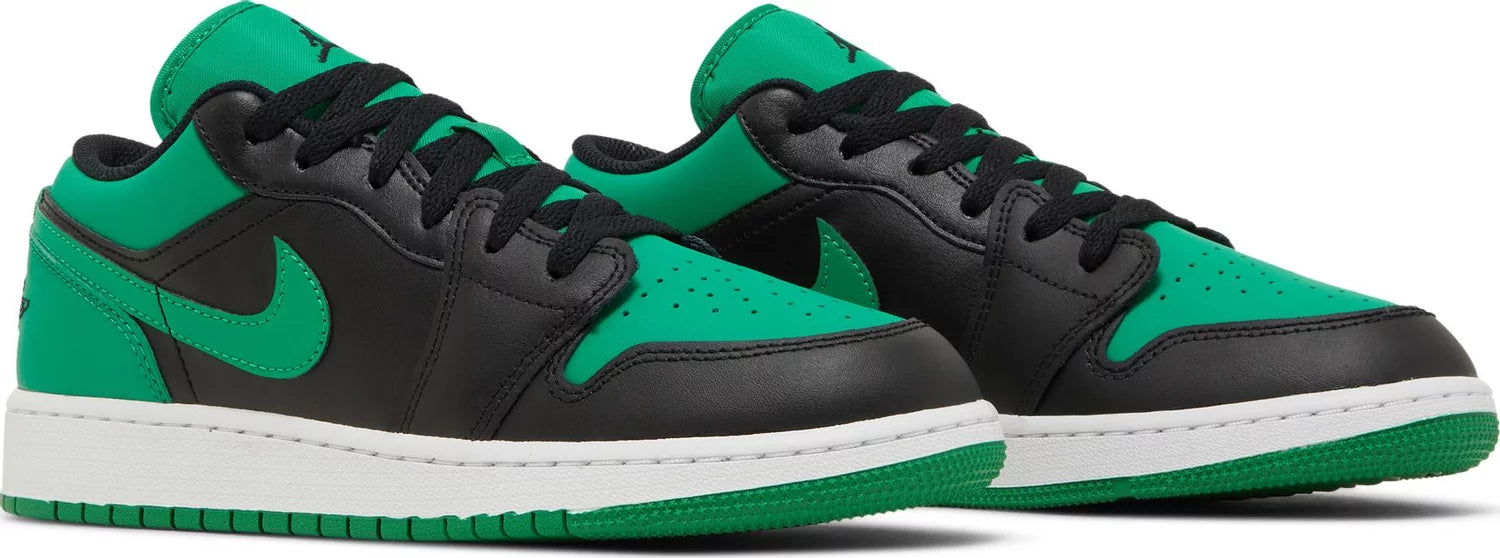 Air Jordan 1 Low GS Black Lucky Green