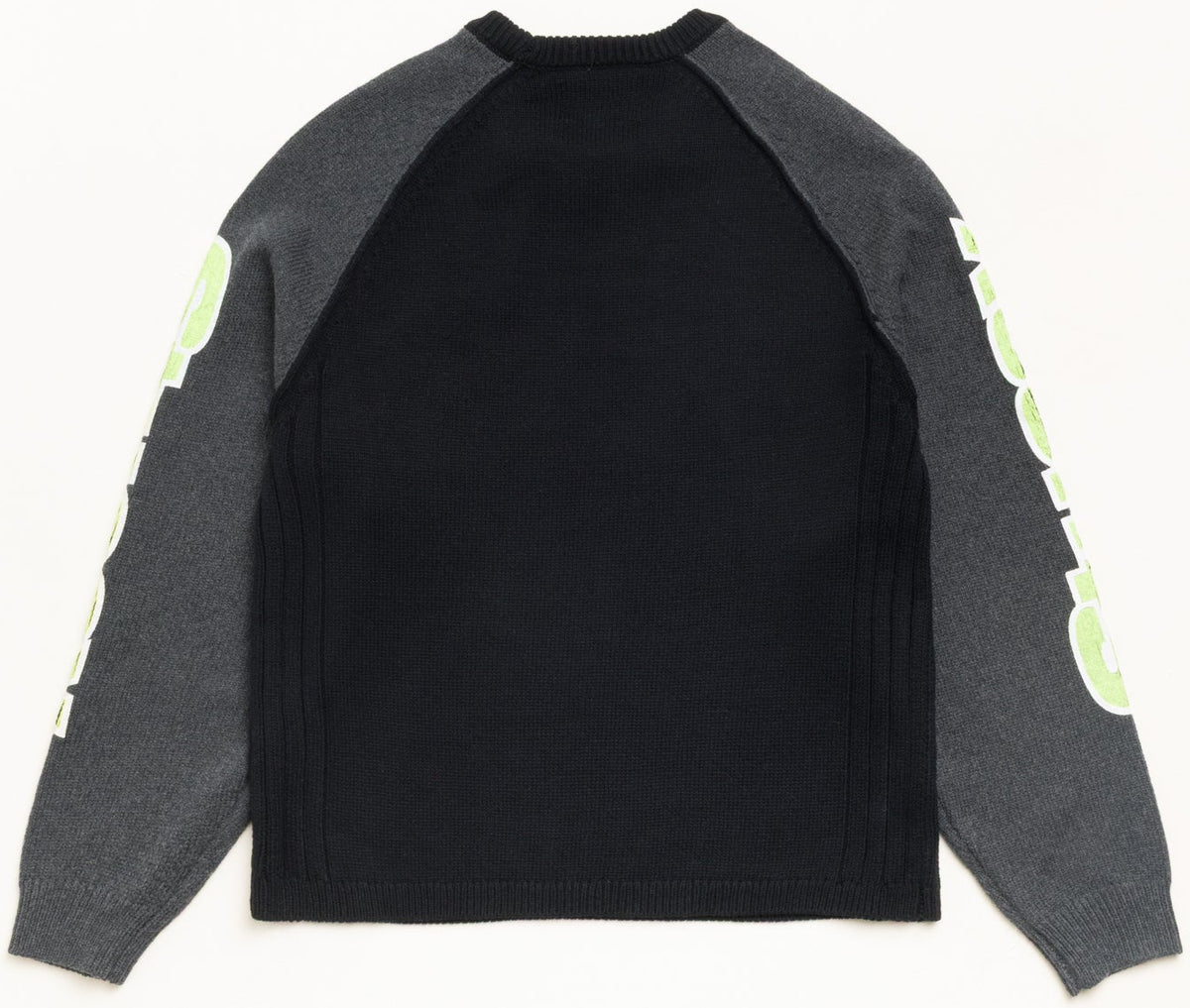 Stussy Two Tone Raglan Sweater Black