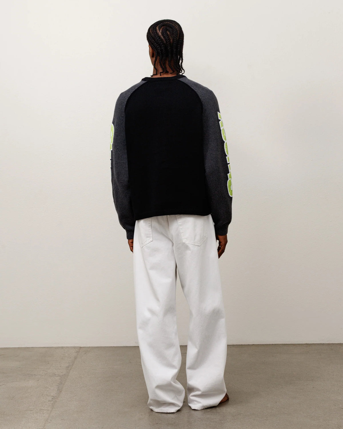 Stussy Two Tone Raglan Sweater Black