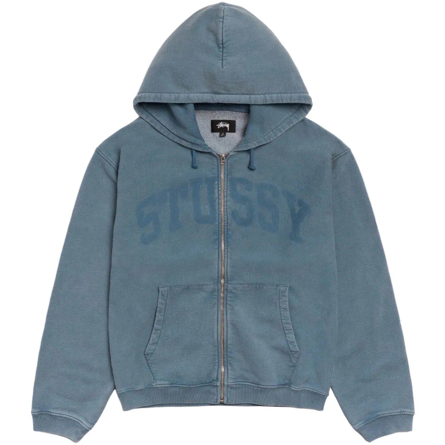 Stussy FADED GRAPHIC ZIP HOODIE Washed Navy