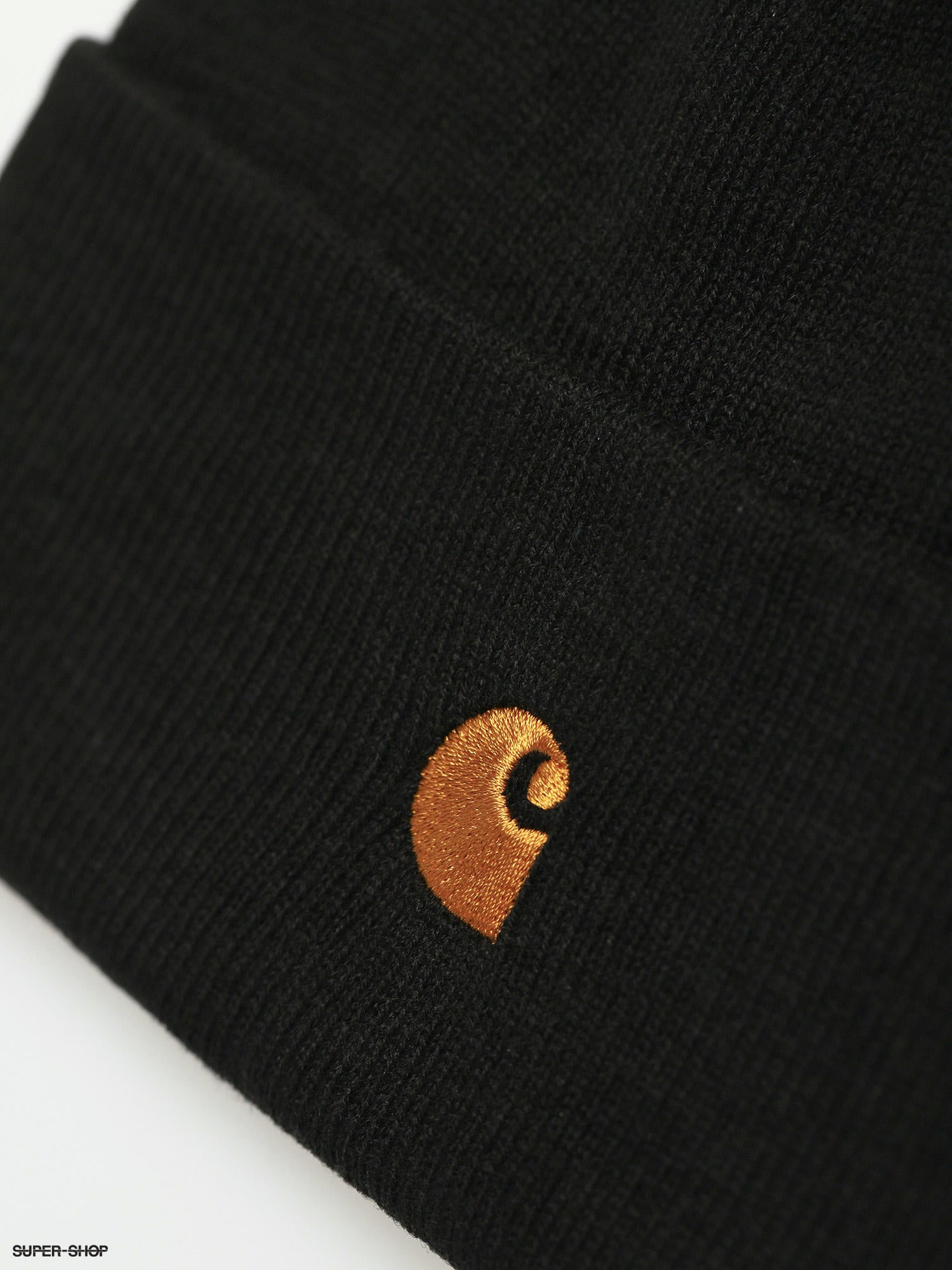 Carhartt WIP Chase Beanie Black Gold