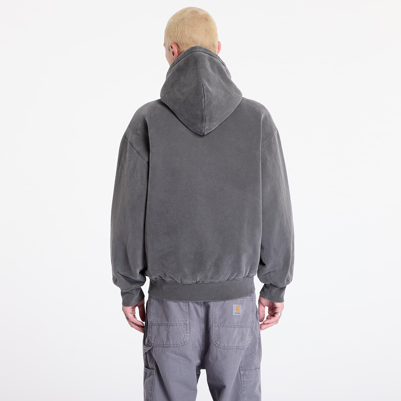 Carhartt WIP Hooded Vista Zip Jacket Graphite Black Garment Dyed
