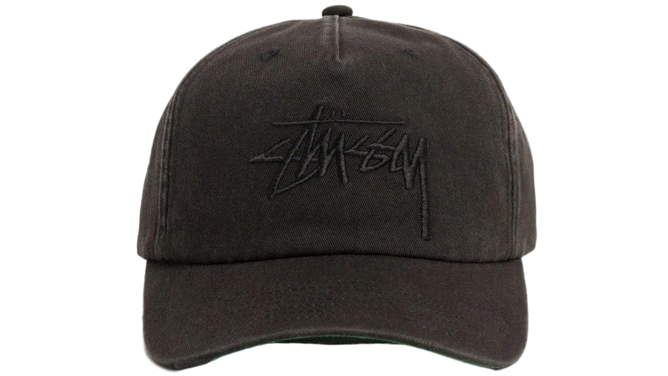 Stussy MID-DEPTH BIG STOCK SNAPBACK Black