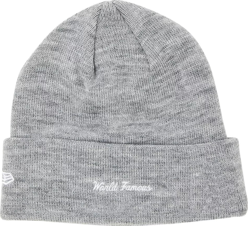 Supreme x New Era Box Logo Beanie 'Heather Grey'