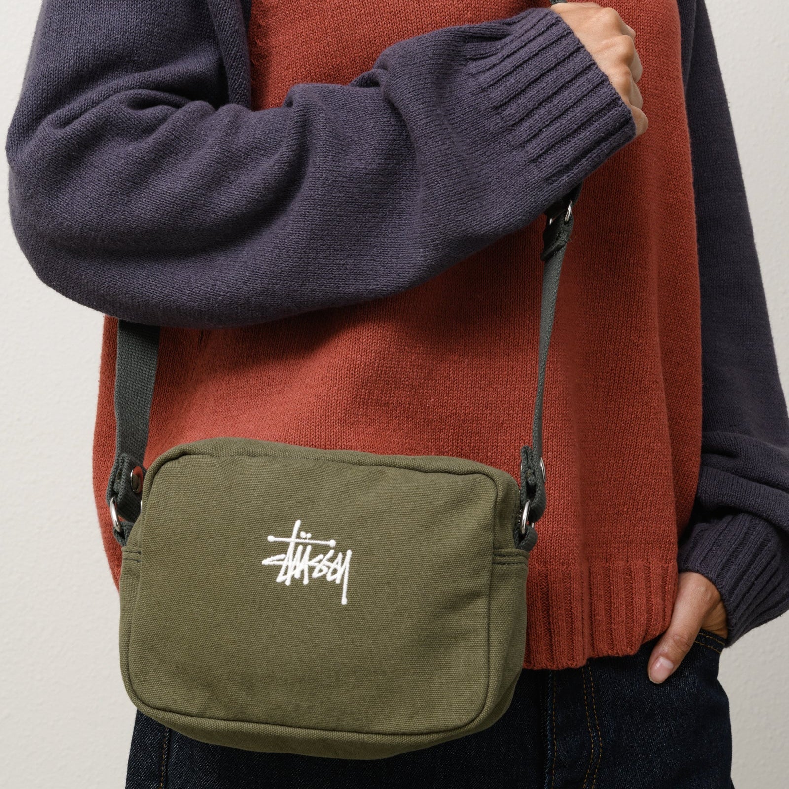 Stussy Canvas Pouch Green