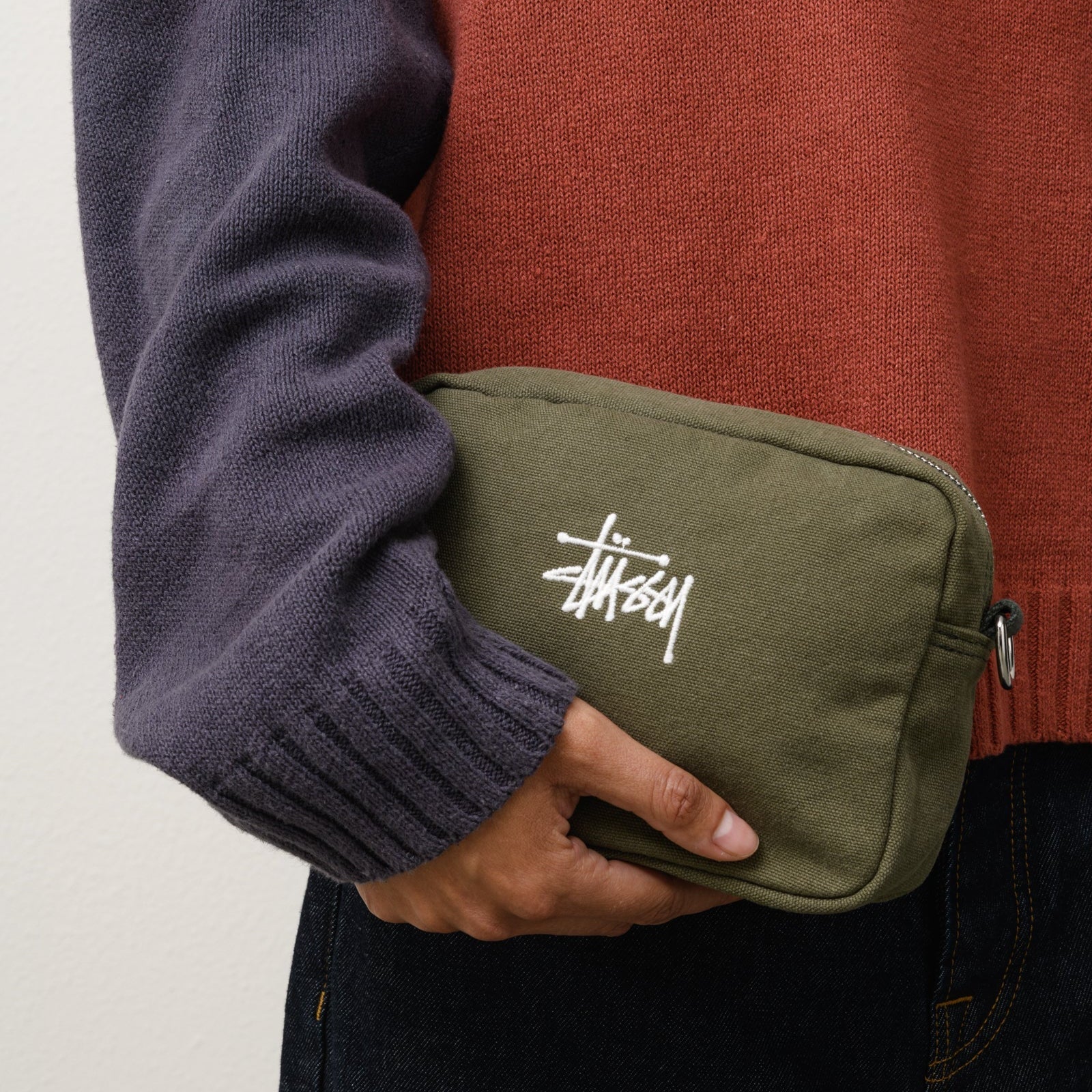 Stussy Canvas Pouch Green