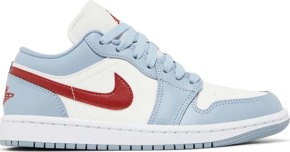 Air Jordan 1 Low Blue Whisper Dune Red (Women's)