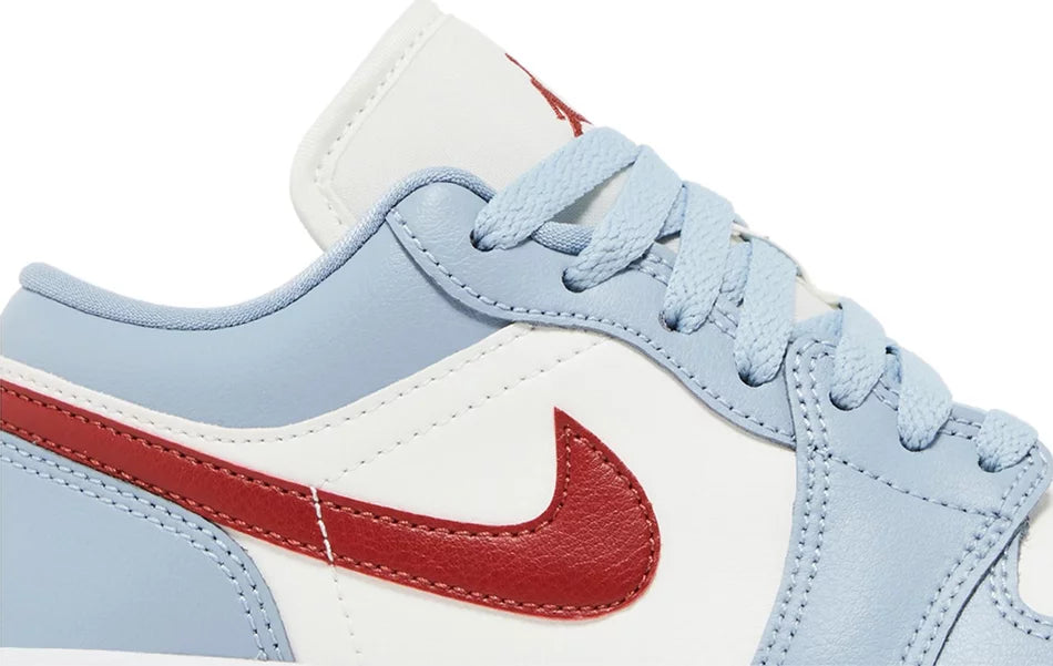 Air Jordan 1 Low Blue Whisper Dune Red (Women's)