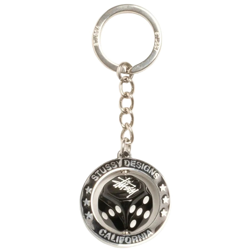 Stussy SPINNING DICE KEYCHAIN Silver