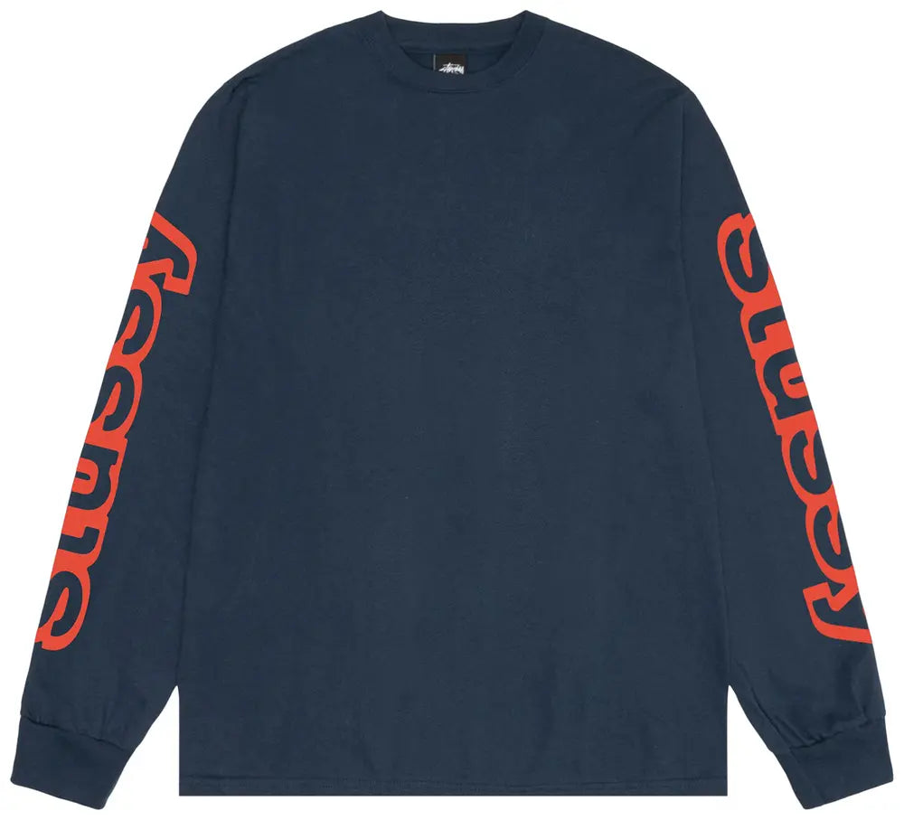 Stussy Sideways Long Sleeve Tee Navy