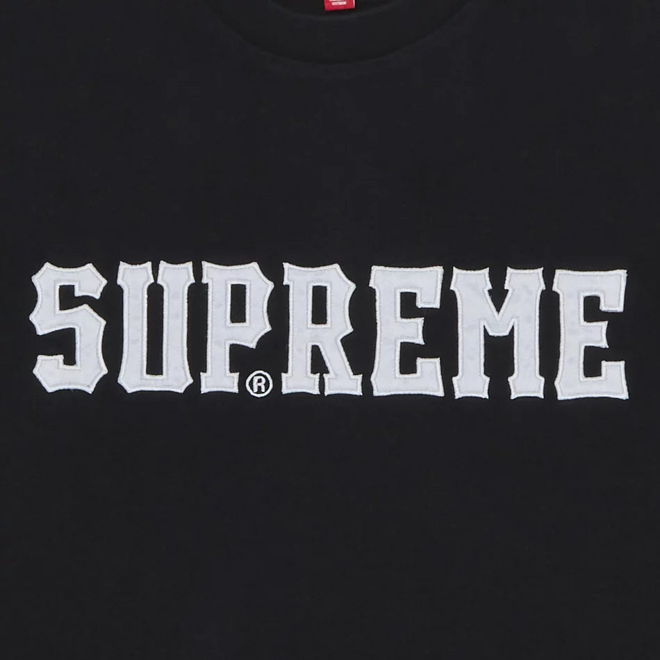 Supreme Twill Appliqué Short-Sleeve Top 'Black'