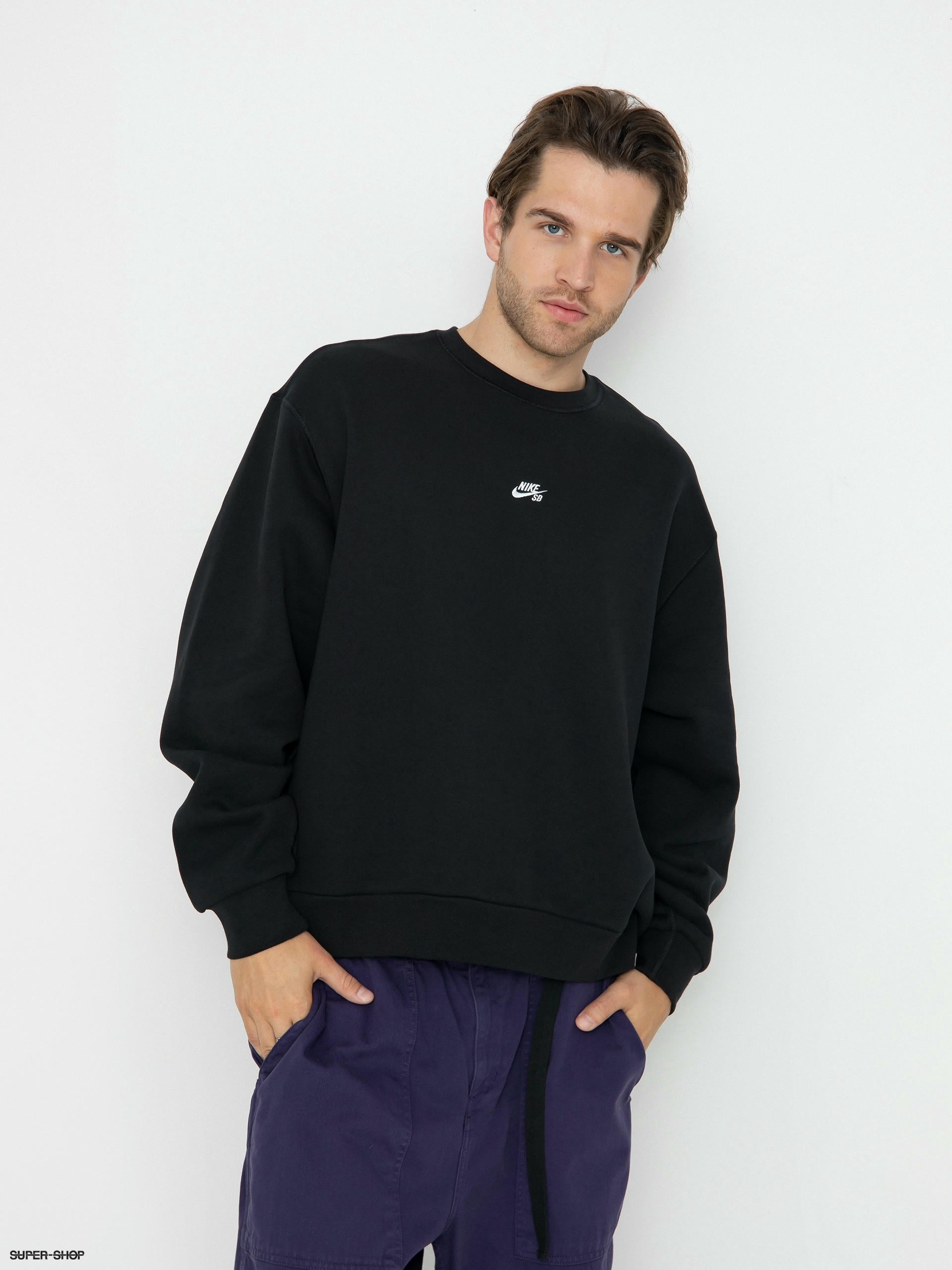 Nike SB Essential Logo Crew Sweatshirt Black