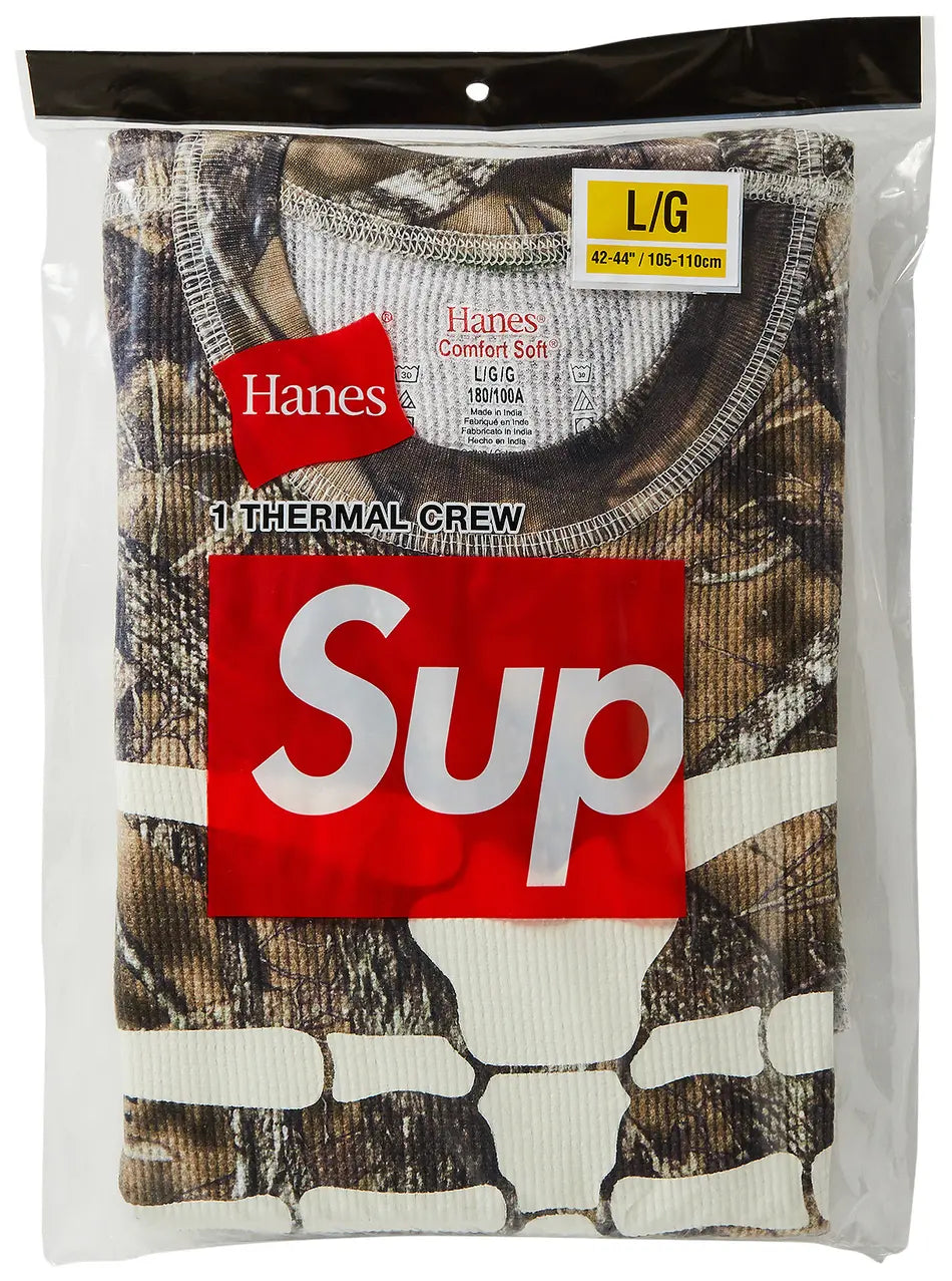 Supreme x Hanes Bones Thermal Crew (1 Pack) 'TrueTimber HTC Fall Camo'