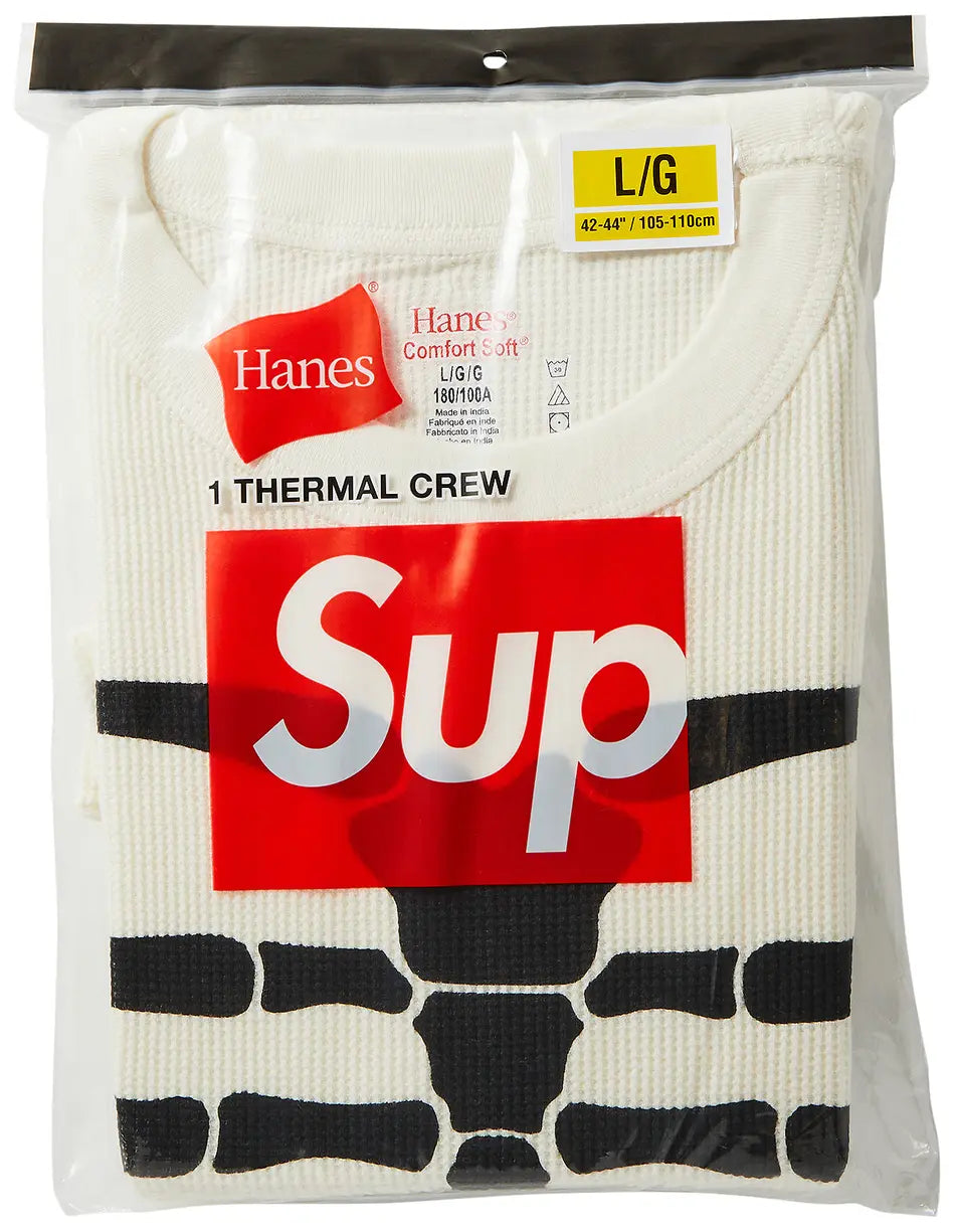 Supreme x Hanes Bones Thermal Crew (1 Pack) 'Natural'