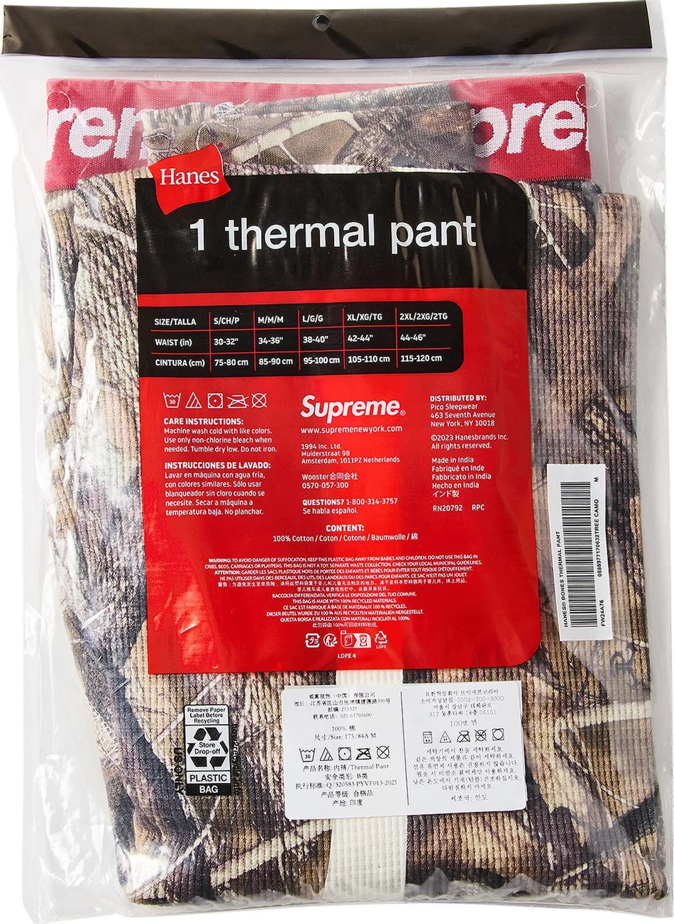 Supreme x Hanes Bones Thermal Pant (1 Pack) 'TrueTimber HTC Fall Camo'