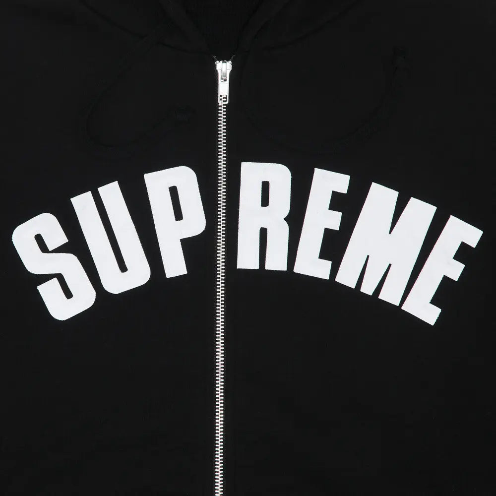 Supreme Arc Thermal Lined Zip Up Hooded Sweatshirt Black