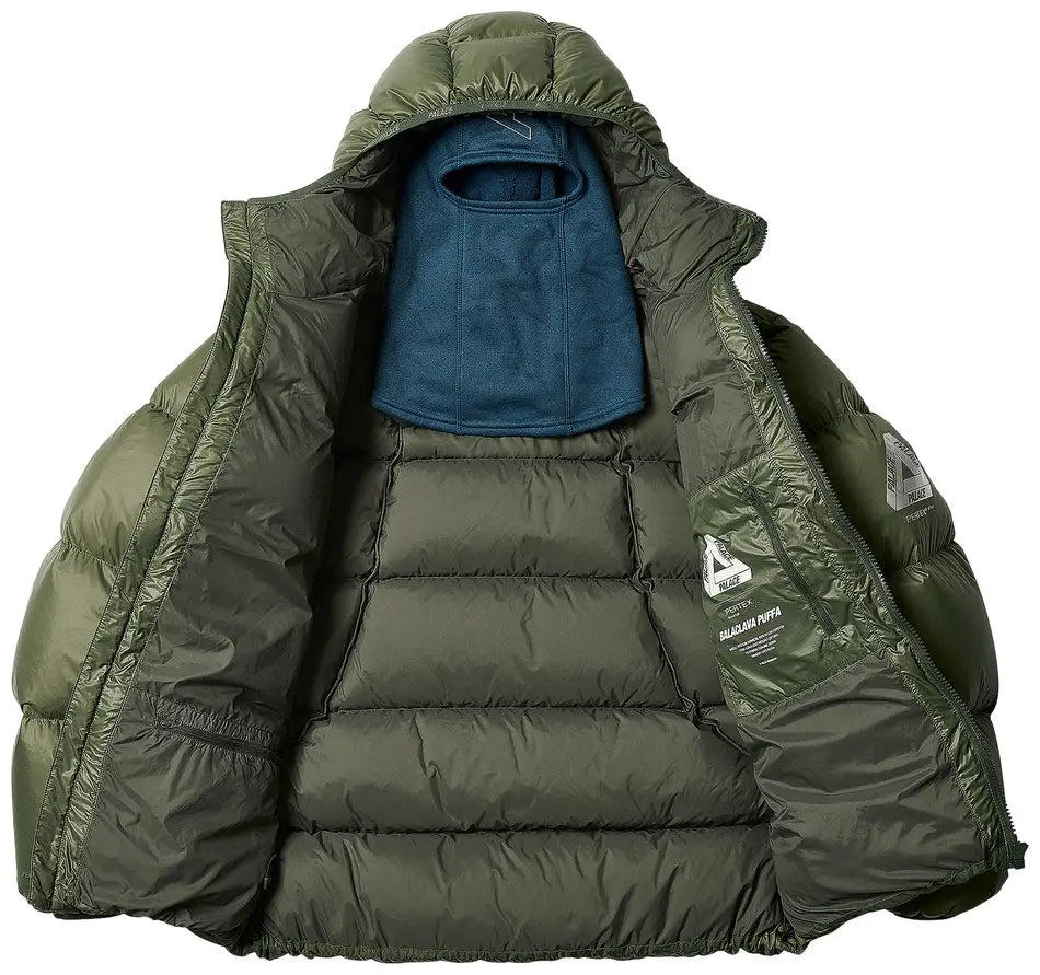 Palace PERTEX Opaque Balaclava Puffa 'Green'