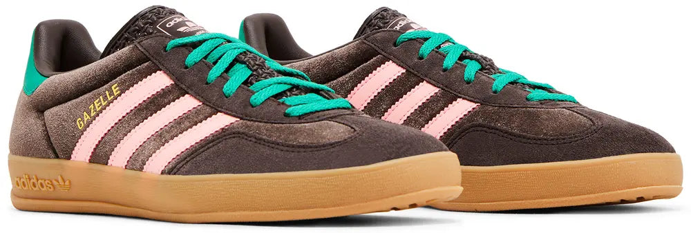 Adidas Wmns Gazelle Indoor 'Dark Brown Pink Green Velvet'